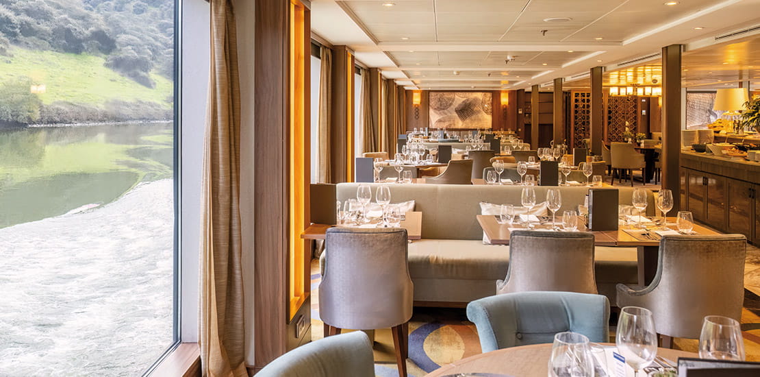 The dining room on Douro Serenity